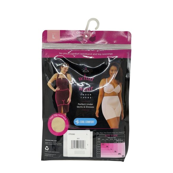 NWT Maidenform Flexees Thigh Slimmer FP0060 Large Nude Lightweight Cool Comfort - Picture 3 of 3